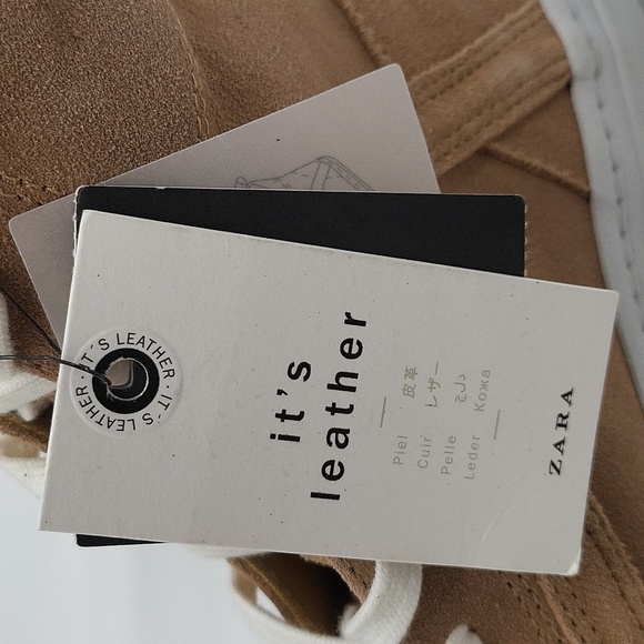 855- Zara Trafaluc Pink Suede High-Top Sneakers – Size 7.5 – NWT - Picture 10 of 10